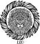 Detailed Lion in aztec style