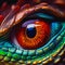Detailed macro reptile lizard eye