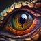 Detailed macro reptile lizard eye