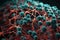A detailed macro view of a nanotechnology molecule fiber, AI