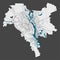 Detailed map of Kyiv Kiev city, Cityscape. Royalty free vector illustration