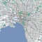 Detailed map of Melbourne city, Cityscape. Royalty free vector illustration