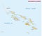 Detailed map of the pacific state of Solomon Islands