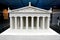 Detailed miniature model of Parthenon in Acropolis, Athens