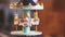 Detailed Model Miniature Spinning Carousel. Christmas toy. Macro shot.