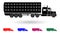 Detailed multi color animal transporting truck illustration