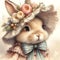 Detailed painting cute bunny style