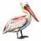 Detailed Pelican Watercolor Clipart For Digital Painting And Paper Crafting