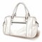 Detailed Penciling: White Handbag On White Background