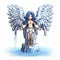 Detailed Pixel Art Of An Angel On Ice