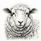 Detailed Realism: Drawing A Monochromatic Sheep Head Illustration