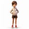 Detailed And Realistic Disney Animation Of A Girl In Shorts And Hood