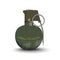 Detailed realistic image of hand grenade. Army explosive. Weapon icon. Military object
