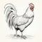 Detailed Rooster Illustration With Juxtaposed Lines