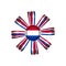 Detailed rosette flag Netherlands, eps10 vector illustration