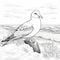 Detailed Seagull Coloring Page For Environmental Awareness