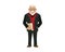 Detailed Senior Professor or Scientist with Cool Gesture Illustration