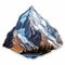 Detailed Shading Sticker Of Broad Peak Mountain And Lake