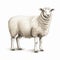 Detailed Shading Vector Image Of Sheep On White Background