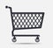 Detailed shopping cart symbol icon