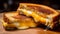 Detailed shot of flawless grilled cheese