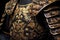 detailed shot of samurai armor patterns