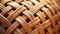 Detailed shot of woven basket texture