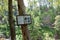 Detailed signs along the woodsy paths, Ausable Chasm, New York, 2018
