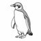 Detailed Sketch Of A Dignified Penguin - Monochrome Coloring Page