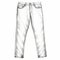 Detailed Sketch Of Men\\\'s Skinny Jeans In Jody Bergsma Style