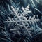 A detailed snowflake, close-up, macro, Generative Ai