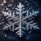 A detailed snowflake, close-up, macro, Generative Ai