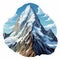 Detailed Snowy Mountain Sticker - Gasherbrum I