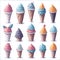 Detailed Sticker of Watercolor ice cream vector set graphic clipart design