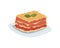 Detailed Tasty and Delicious Lasagna Illustration