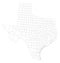 Detailed Texas Blind Map.