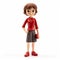Detailed Toy Model Of Jennifer, Youthful Protagonist In Red Shirt And Blue Pants