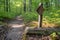 detailed trail marker with arrow pointing in specific direction