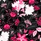 Detailed tropical floral seamless pattern