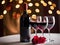 Detailed Valentines Day: hearts wine roses men