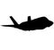 Detailed vector illustration of an Air Force stealth F-35 Lightning II fighter jet. Isolated realistic silhouette F 35 jet fighter