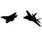 Detailed vector illustration of an Air Force stealth F-35 Lightning II fighter jet. Isolated realistic silhouette F 35 jet fighter