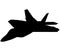 Detailed vector illustration of an Air Force stealth F-35 Lightning II fighter jet. Isolated realistic silhouette F 35 jet fighter