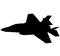 Detailed vector illustration of an Air Force stealth F-35 Lightning II fighter jet. Isolated realistic silhouette F 35 jet fighter