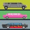 Detailed vector luxury limousine long car transportation detailed auto business transport design speed pickup graphic