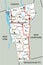 Detailed Vermont road map with labeling.