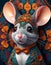 Detailed, Vibrant Portrait of a Mouse