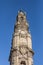 Detailed view at the Clerigos tower, baroque icon on Porto city