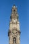 Detailed view at the Clerigos tower, baroque icon on Porto city