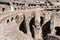 Detailed view of Colosseum interior, Rome, Lazio, Italy